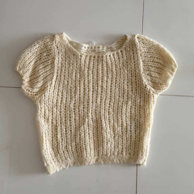 울 아이보리 니트