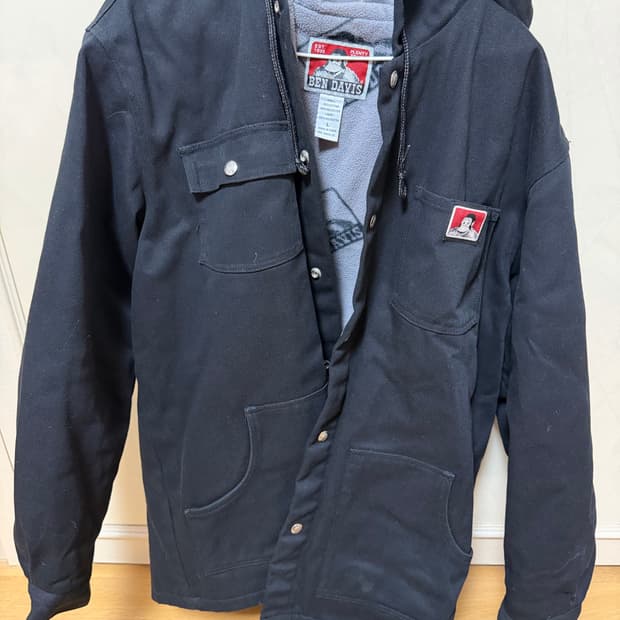 벤 데이비스 블랙 후드 워크자켓 L