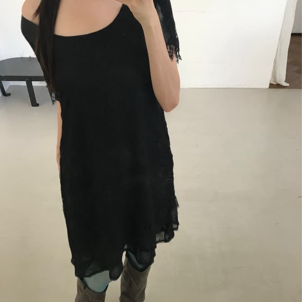 vintage black lace one-piece