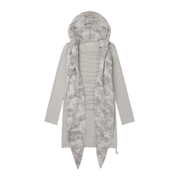 [구해요] 보니앤키예 bonienkiye 후드 스카프 드레스 오트밀