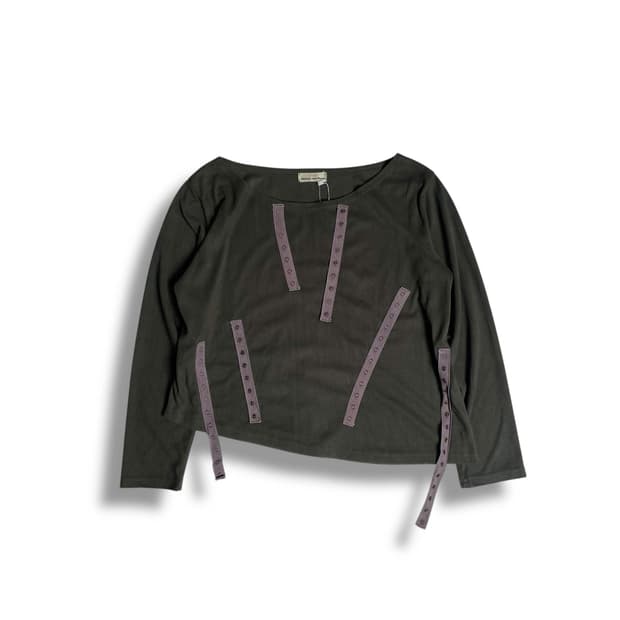 Tricot romolo and remo 버튼 스트랩 롱 슬리브