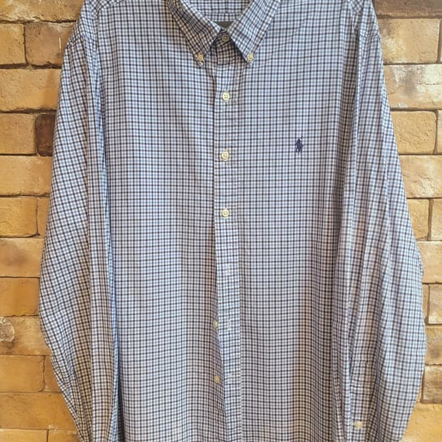 폴로 랄프로렌 남성 체크 셔츠 XXL