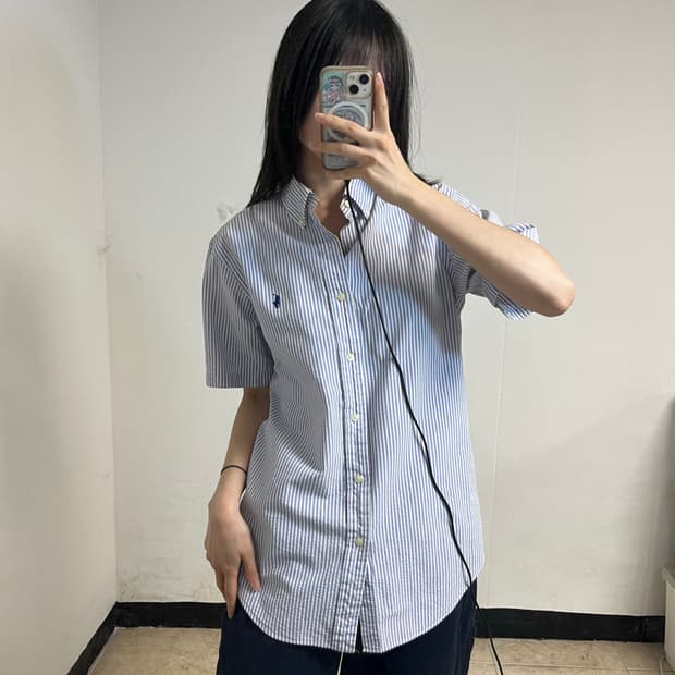 Polo Blue Stripe Seersucker Shirts