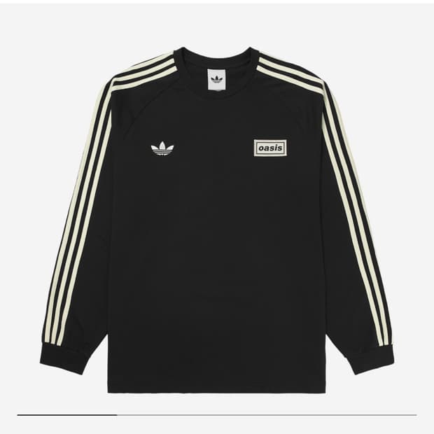 아디다스 x 오아시스 투어 롱슬리브 블랙 L 미개봉새상품