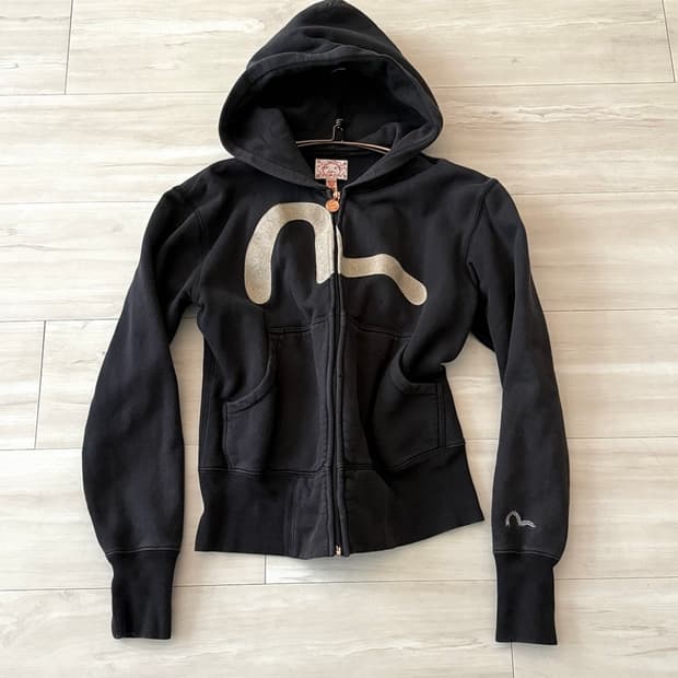 Evisu Vintage Navy Hoodie Zip-Up