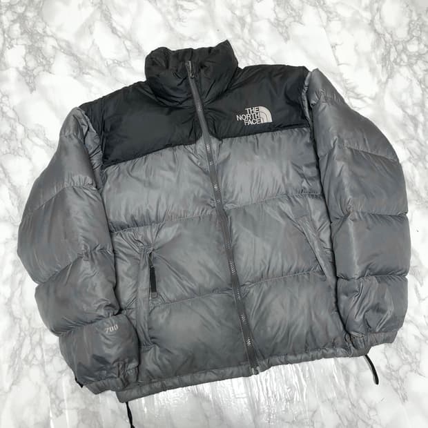 노스페이스 눕시 패딩 700 실버그레이 자켓
