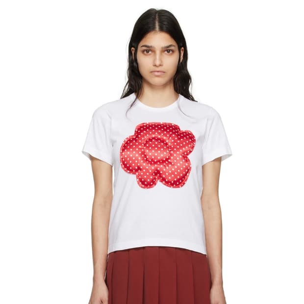 commedesgarcons girl floral t-shirts