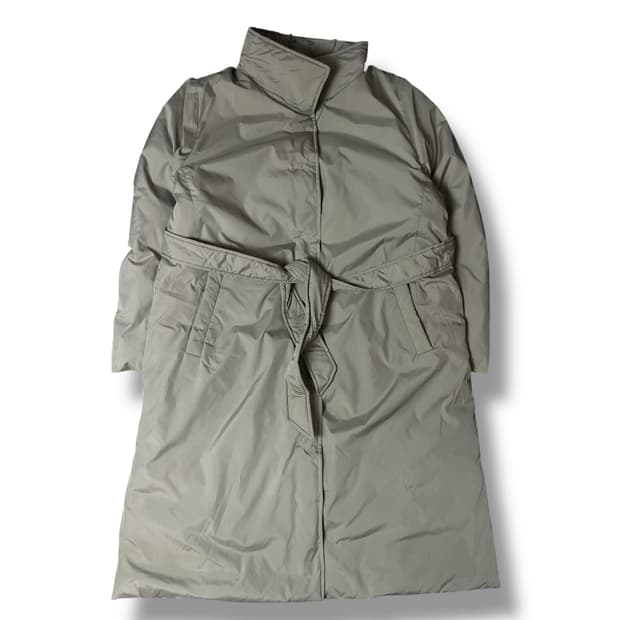 지베르니 폴리 카키 롱 경량 패딩 100