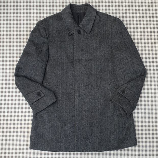 지오투 울100 헨링본 하프 코트 남자95