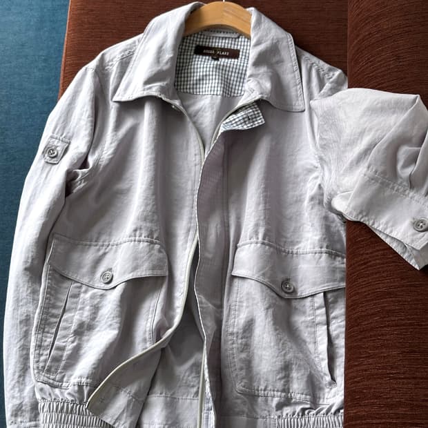 High count poly volume blouson