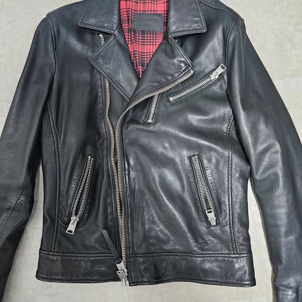 올세인츠 양가죽 라이더자켓