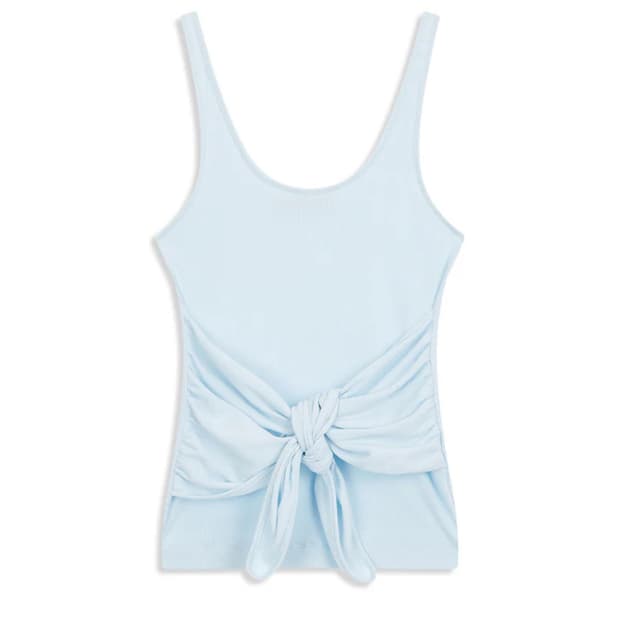 오픈와이와이 KNOTTED SLEEVELESS, SKY BLUE
