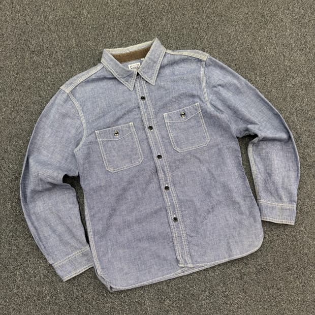 40)플랫 헤드 빈티지 샴브레이 셔츠