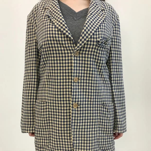 Emporio Armani Check Single Blazer