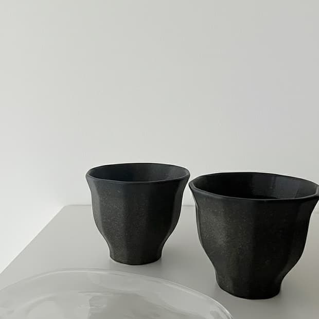 Soft Black Ceramic Cup 