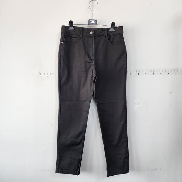 엣지 블랙 데님바지