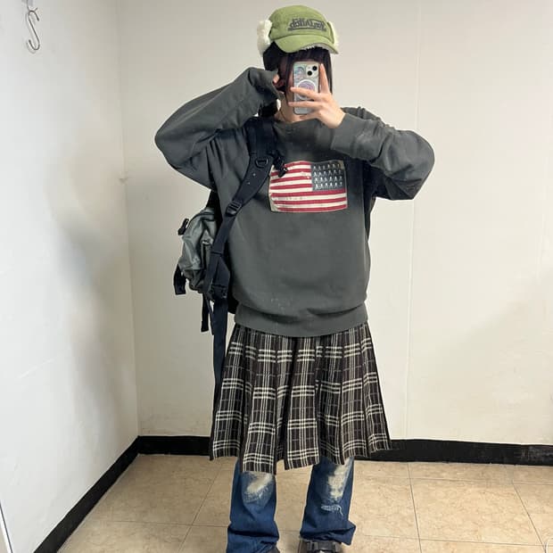 Polo Jeans 90’s USAFlag Skull sweatshirs