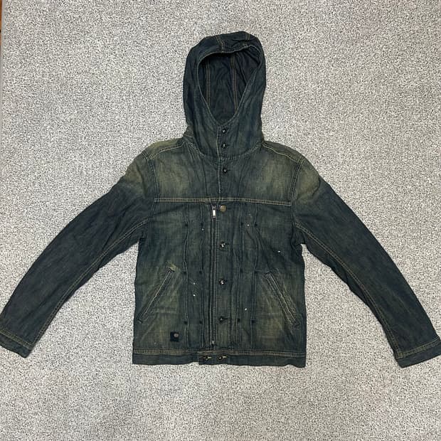 Diesel Washed Denim Hood Jacket