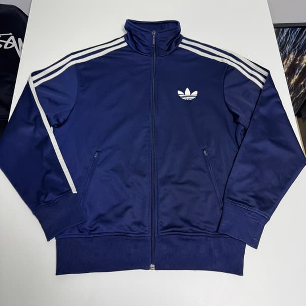 아디다스 네이비 파이어버드 져지 트랙탑 L
