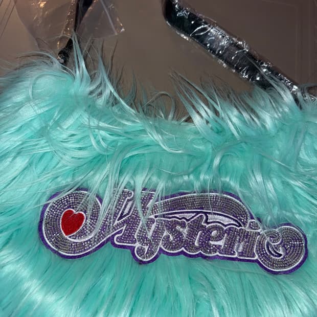 히스테릭 글래머 퍼 백 블루