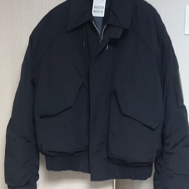 준지 179 나일론 스탠카라 구스다운 숏 패딩