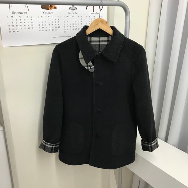 폴로 핸드메이드 리버시블 양면 하프 코트