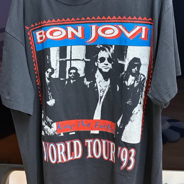 bon jovi 본조비 93 투어 빈티지 티셔츠 90s