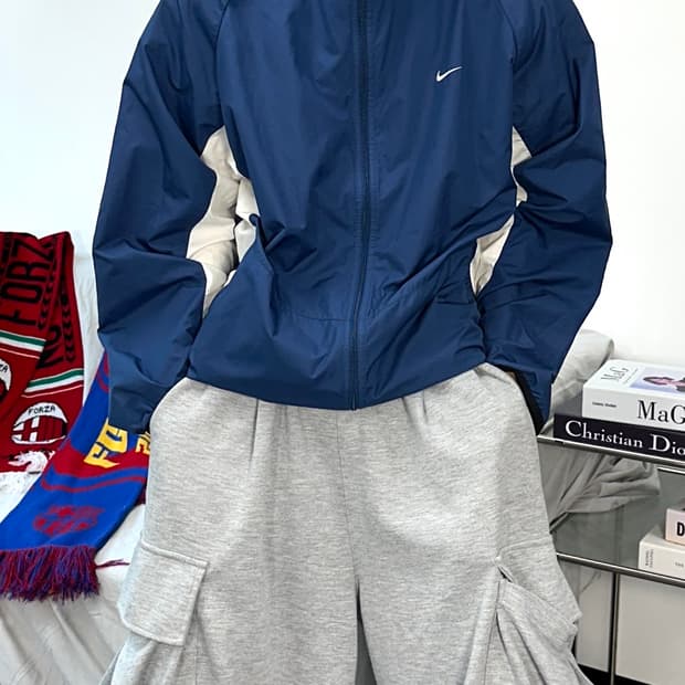 나이키 00s 블루 화이트 바람막이 XL