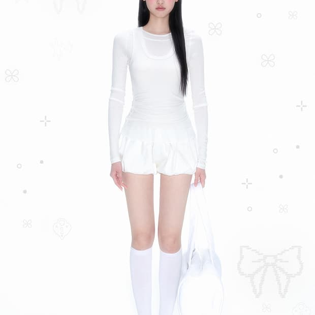 Necy studio 네시 스튜디오 구름 스커트 팬츠