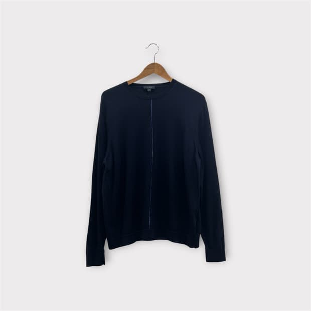 코스 COS 얇은 울 100% 니트 남성 XL 네이비