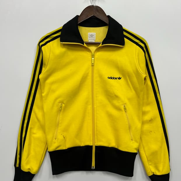 아디다스 베켄바우어 트랙탑 져지 옐로우 블랙