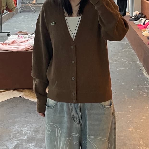 라코스테 시그니처 가디건 H1887