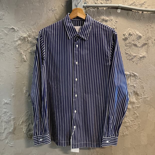 산드로 SANDRO 파리 스트라이프 코튼 셔츠 네이비 39