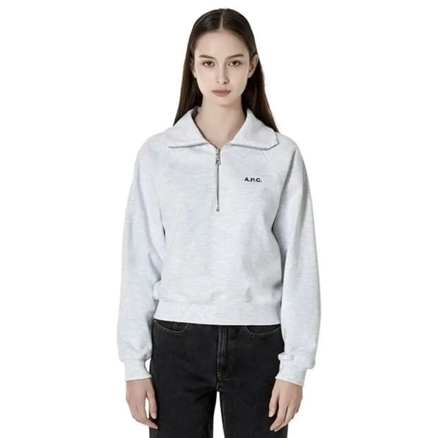 아페쎄 2023 멜란지 하프집업 맨투맨 XL