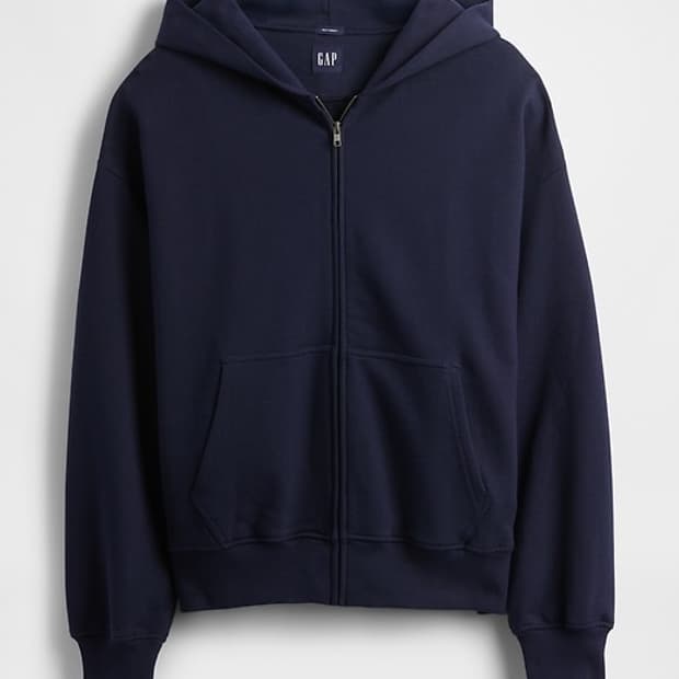[M] gap 갭 헤비웨이트 오버사이즈드 후드 집업 네이비 블루