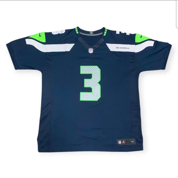 3XL)NFL 나이키 시애틀 시호크 3번 WILSON 럭비져지 럭비유니폼