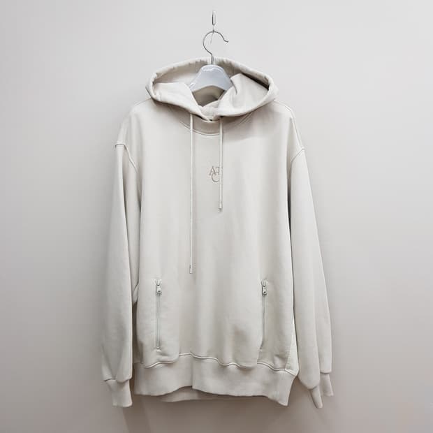 한섬 시스템 2021 백라인 자수 오버핏 후드 스웻셔츠 F사이즈