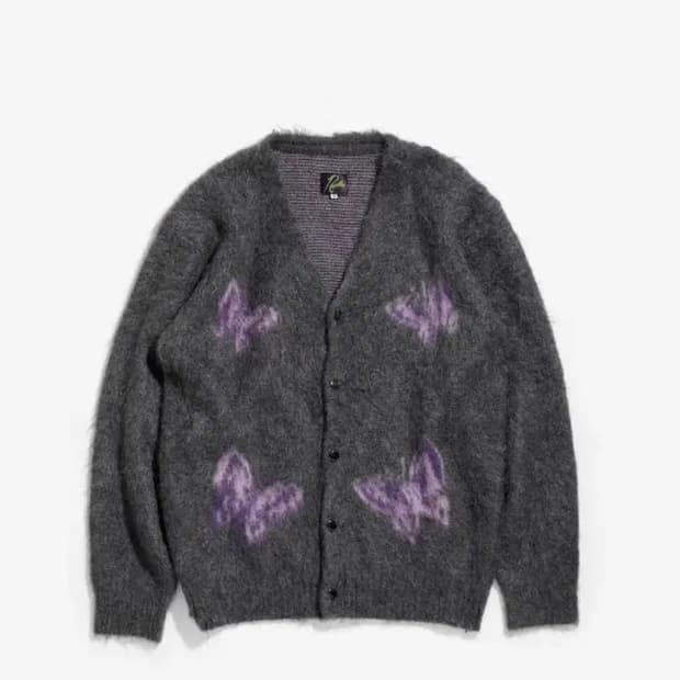 니들스 빠삐용 모헤어 가디건 L