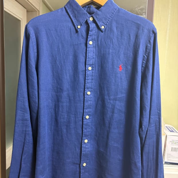 폴로 린넨셔츠 네이비블루 L