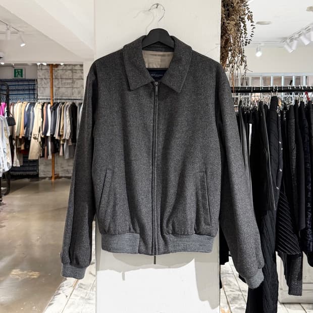 버버리 그레이 울 집업 자켓 