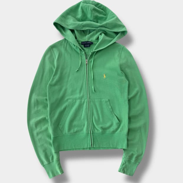 폴로 랄프로렌 라이트그린 코튼 후드집업