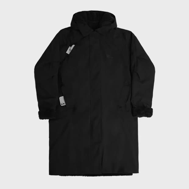 오호스 투웨이 퍼 코트 블랙