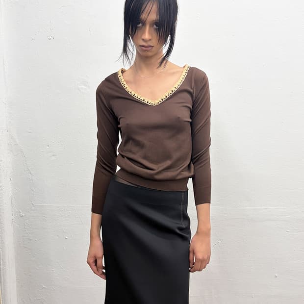 돌체앤가바나 실크 탑