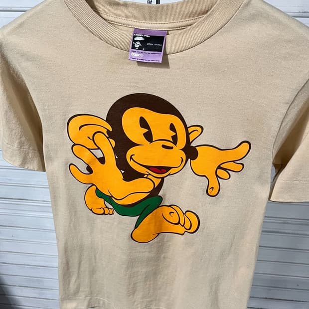 90s A BATHING APE Running Milo Tee
