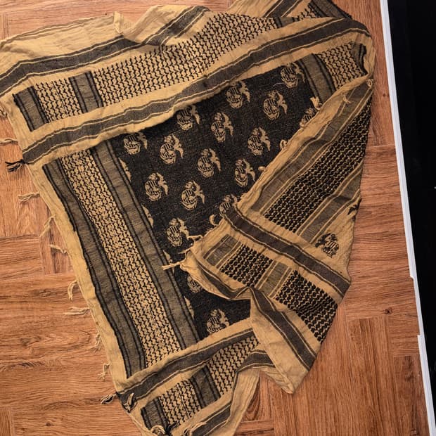 빈티지 양면 태슬 스카프