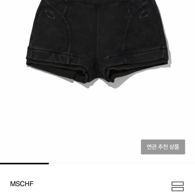 미스치프 MICRO WASHED SHORT - WASHED BLACK