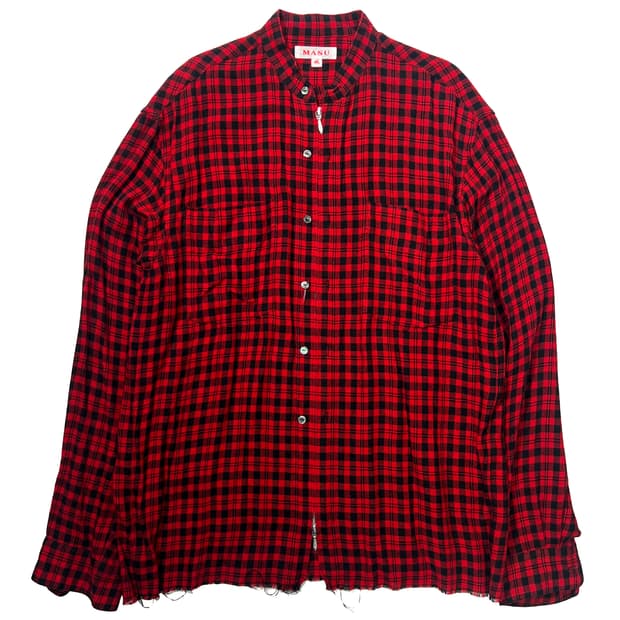 MASU 마수 23ss 집업 플레이드 셔츠 (48)