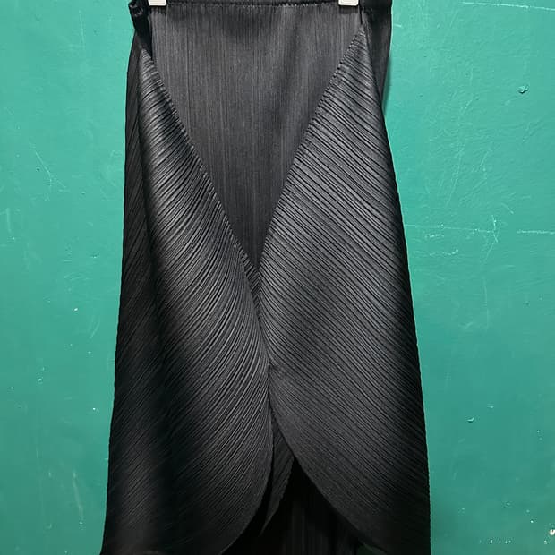 플리츠 플리즈 포인트 롱스커트