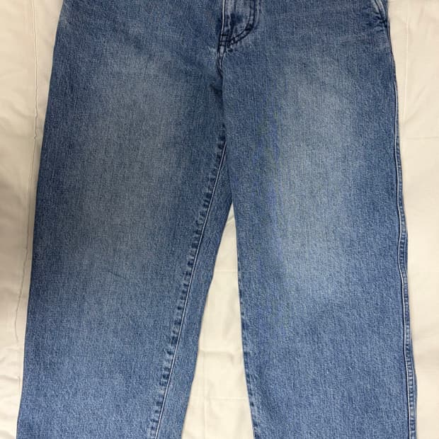 포터리 / 원 워시드 와이드 데님 미드 블루 / 1 판매합니다