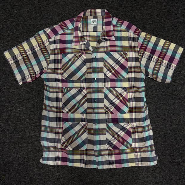 남이서팔 체크 반팔셔츠 L
